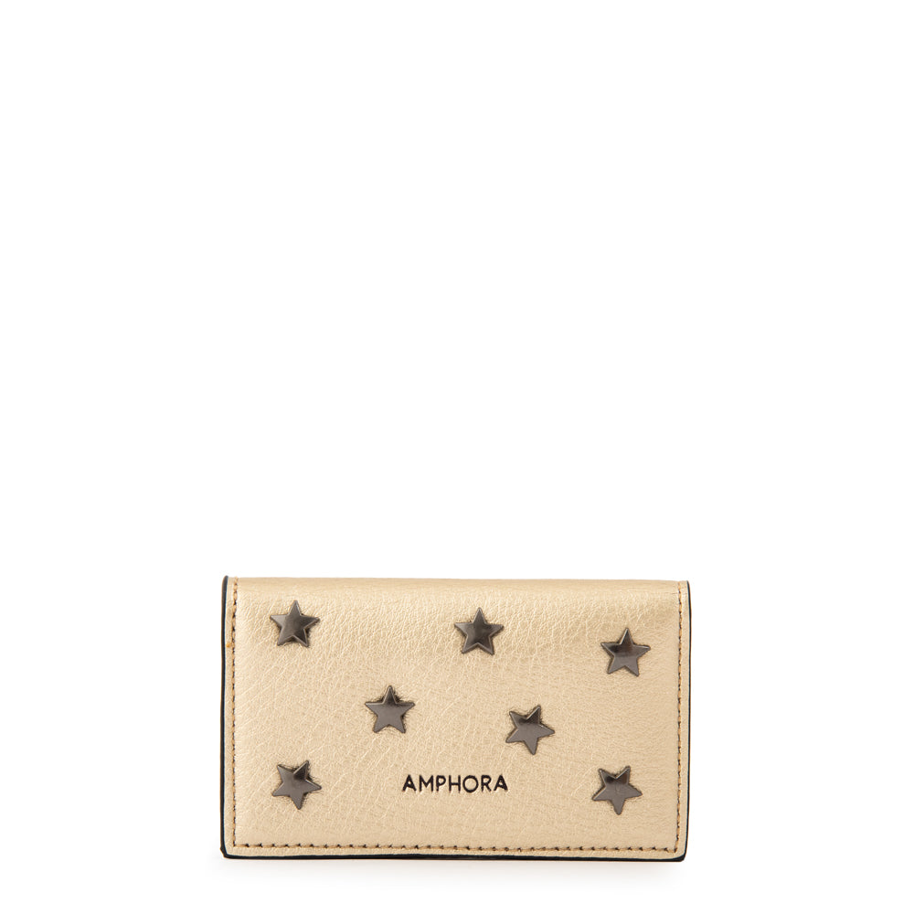 Tarjetero alfonsina pequeña dorado