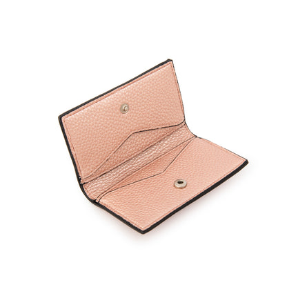 Tarjetero alfonsina pequeña rosa metalico
