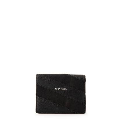 Tarjetero dalia pequeña negro