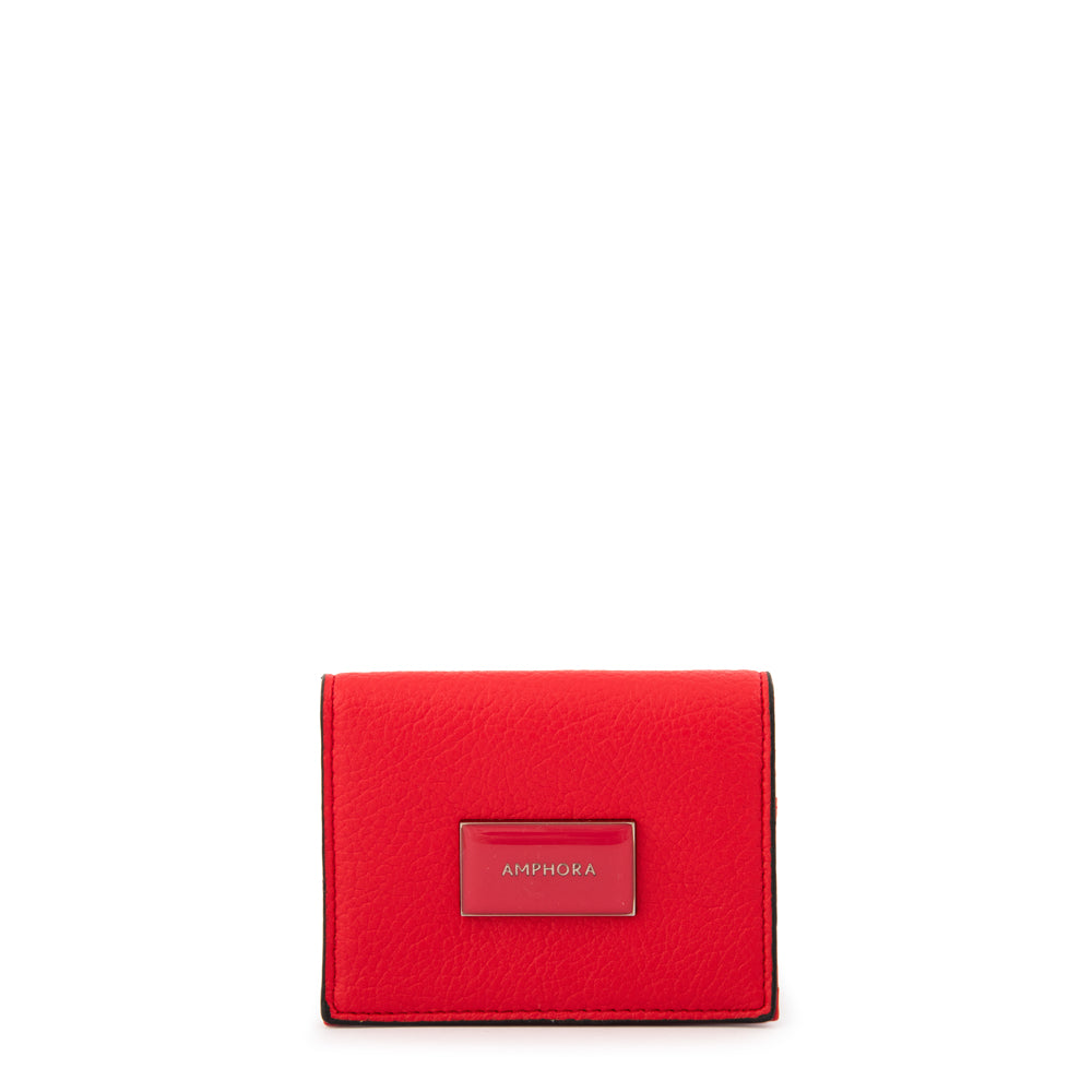 Tarjetero mouche pequeña rojo