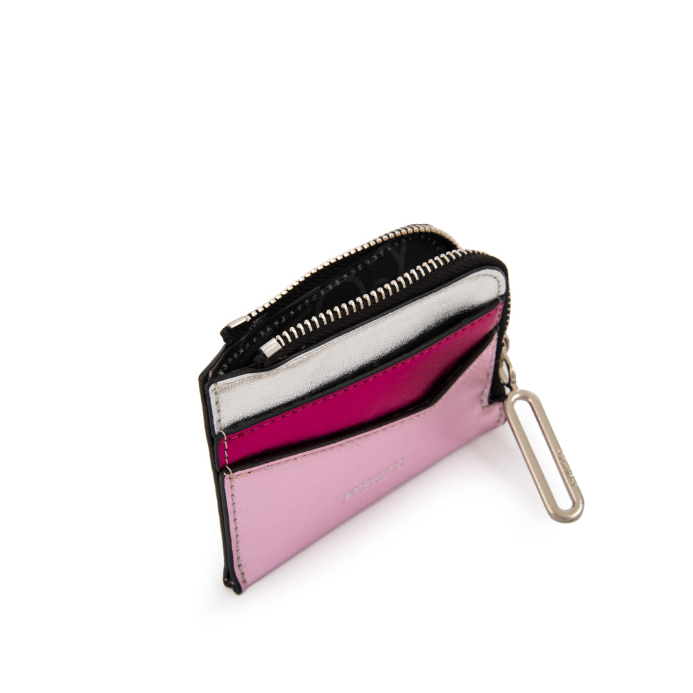 Tarjetero delfine pequeña plateado