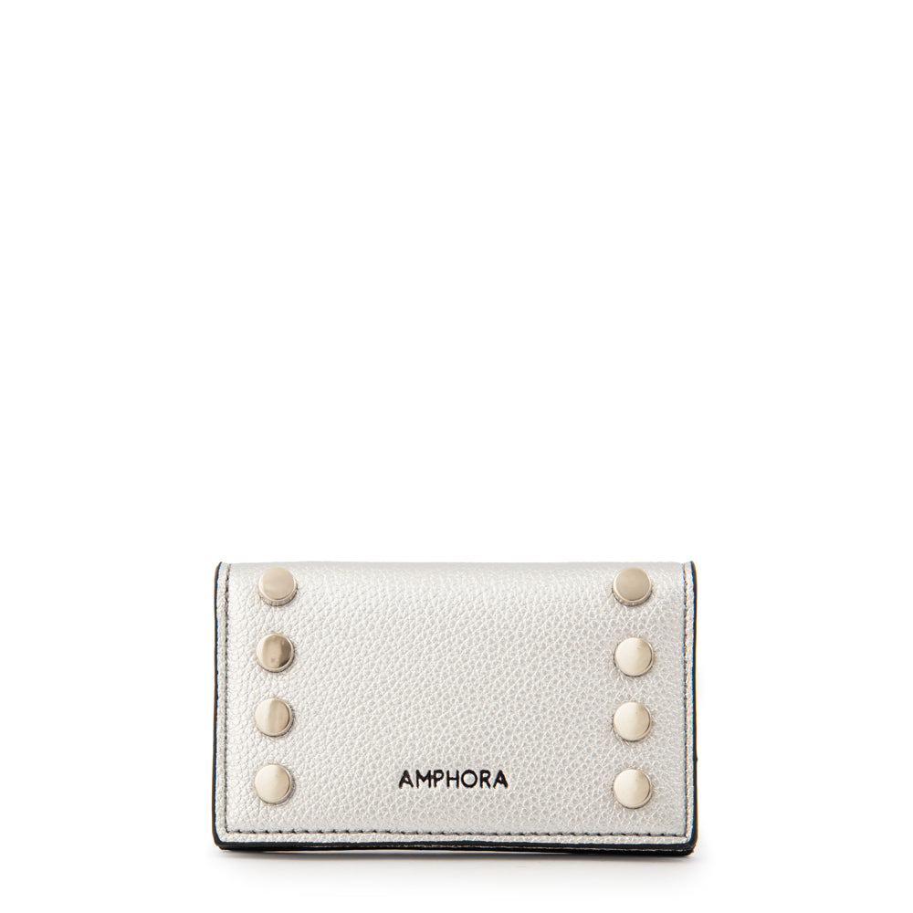 Tarjetero sebastiana pequeña plateado