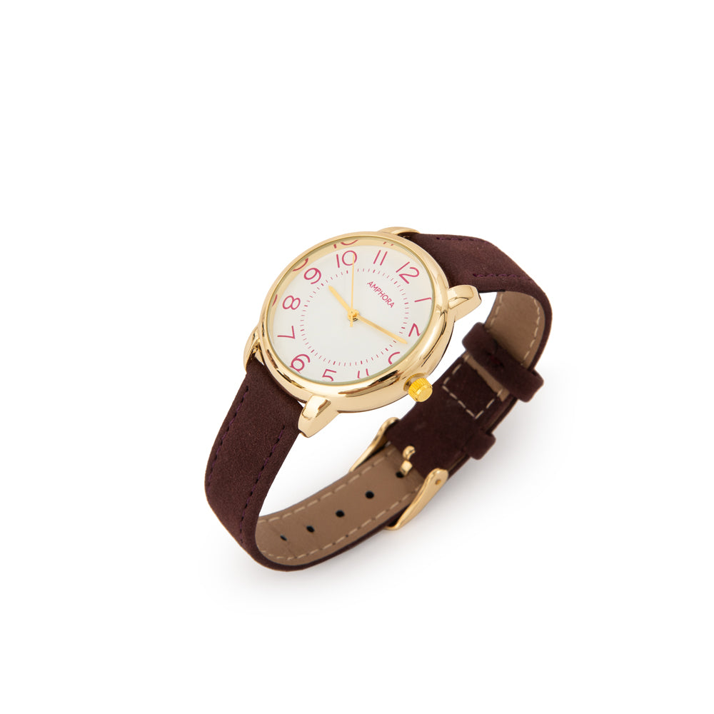 Reloj renza café oscuro