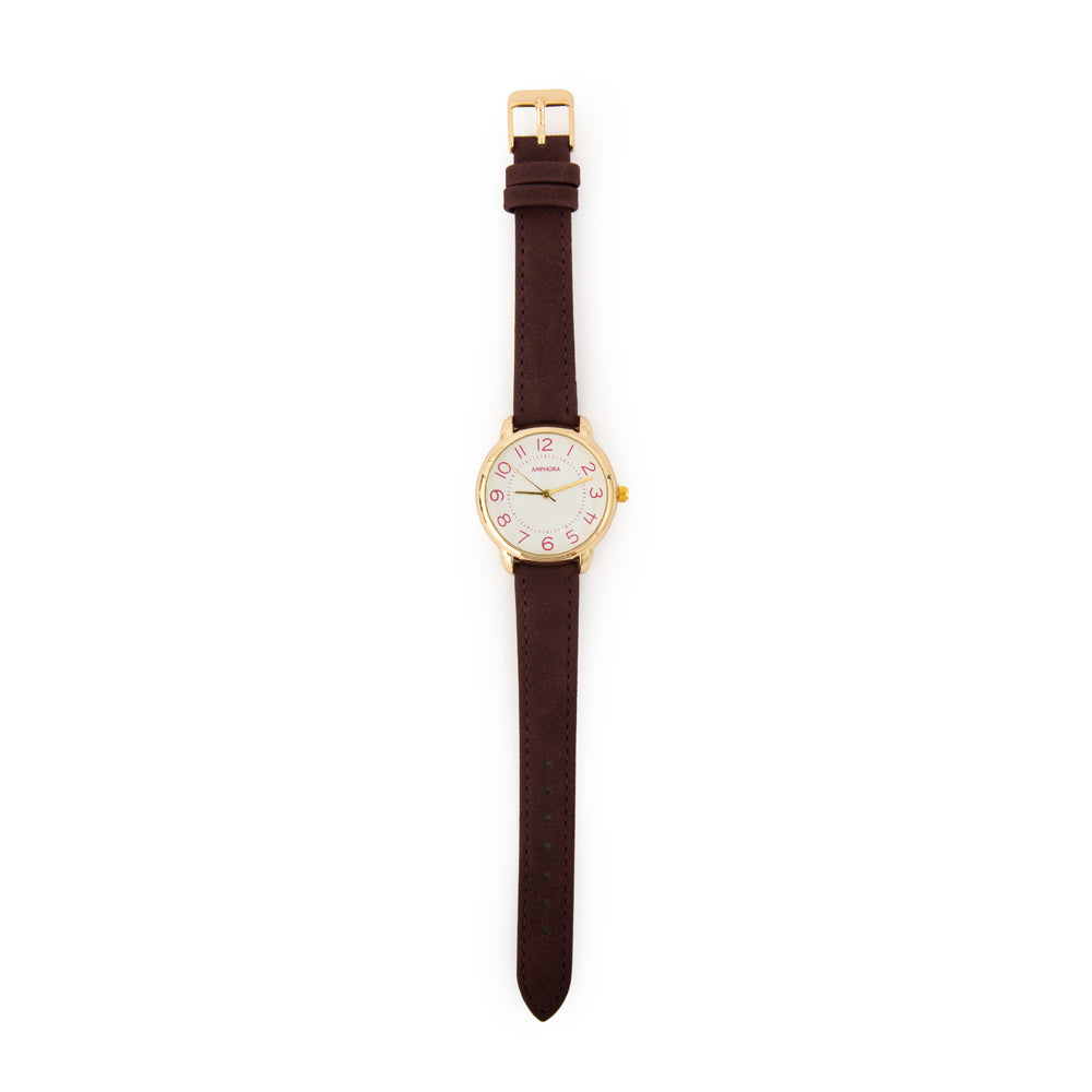 Reloj renza café oscuro