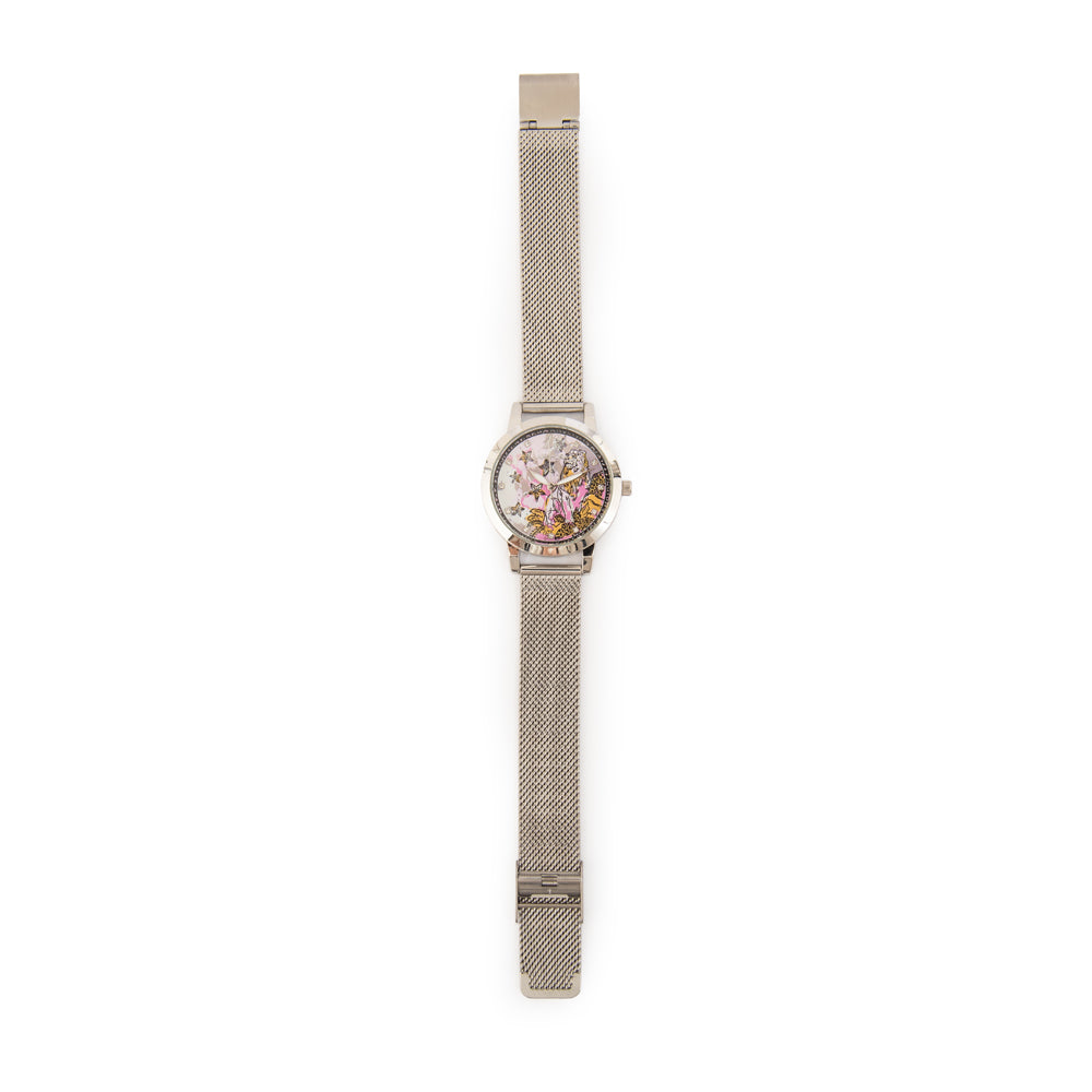 Reloj voyage plateado