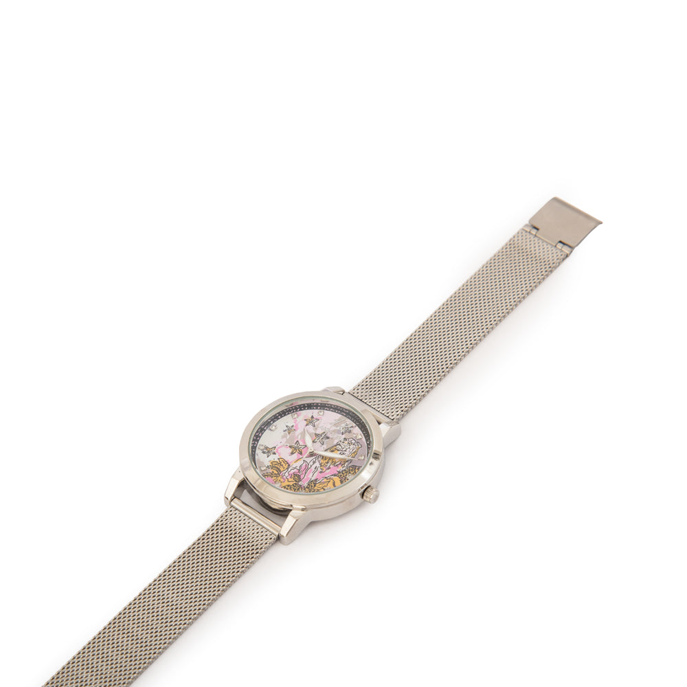 Reloj voyage plateado