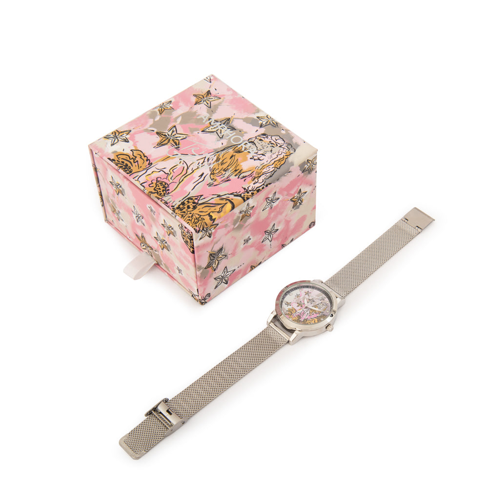 Reloj voyage plateado