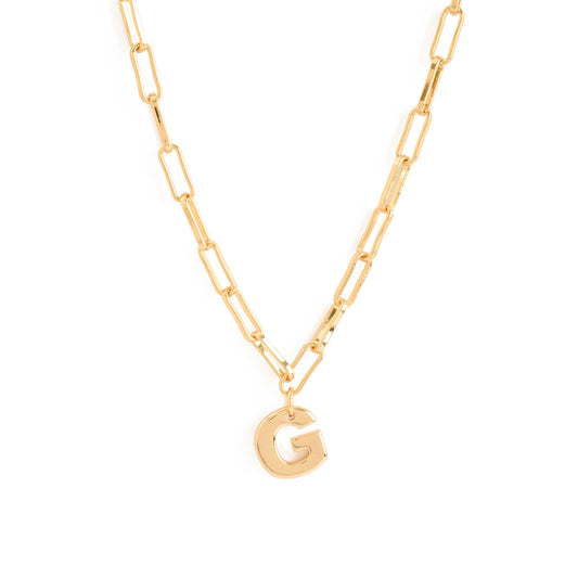 Collar ajustable initial g dorado