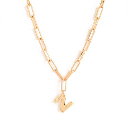 Collar ajustable initial z dorado