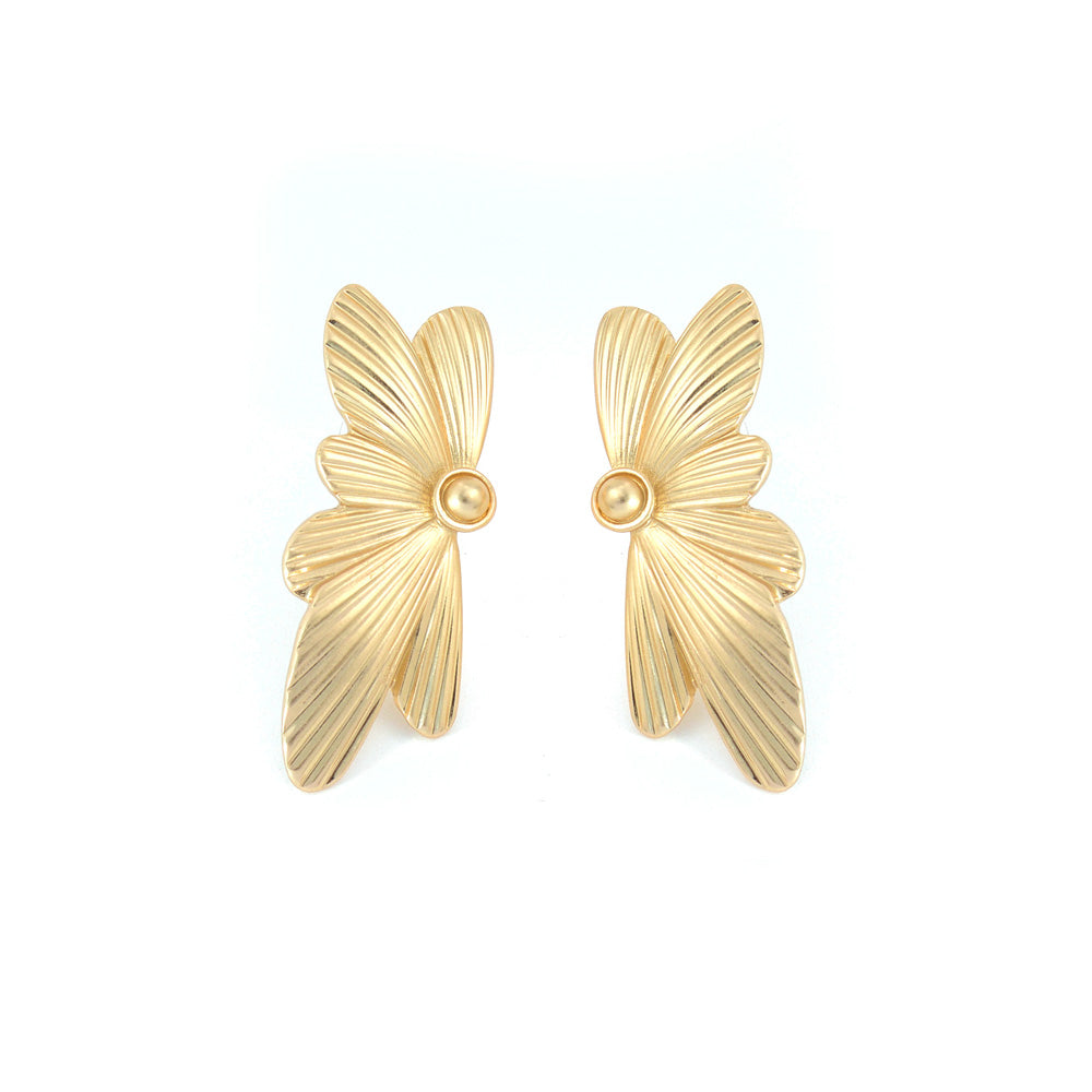 Aros butterfly dorado claro