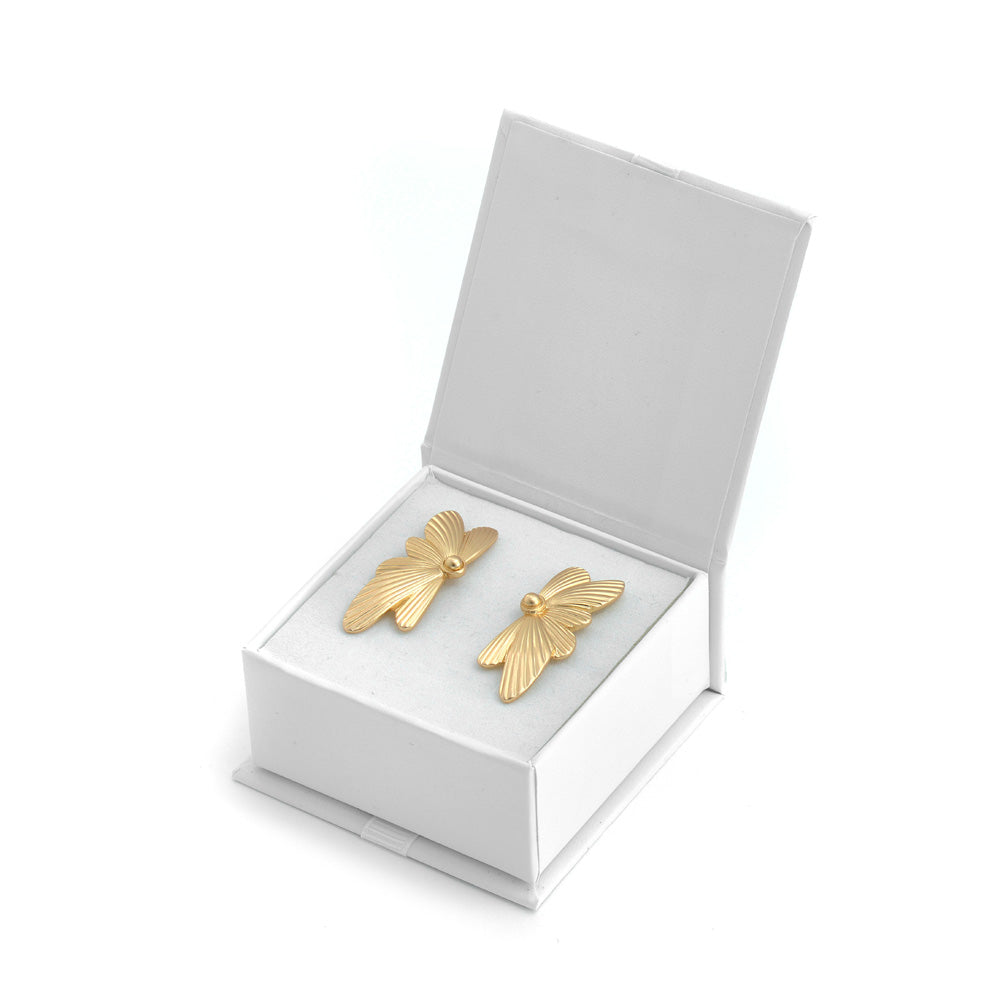 Aros butterfly dorado claro