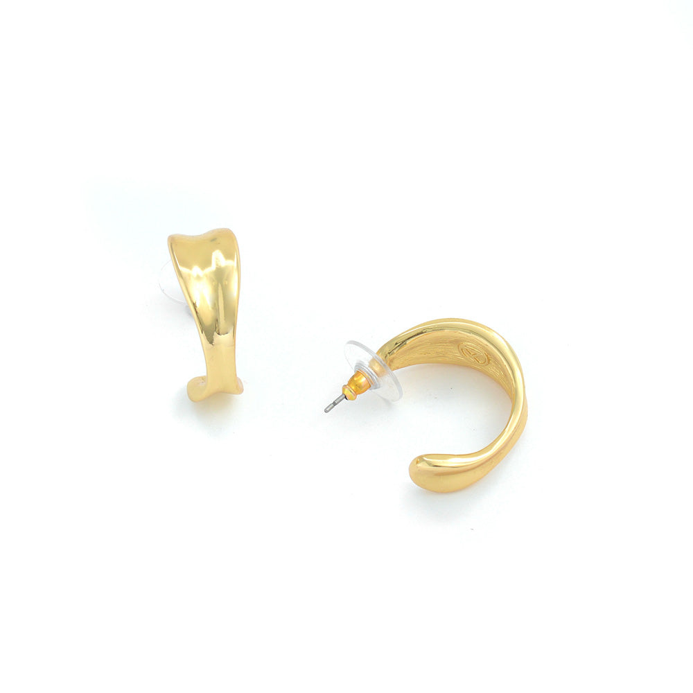 Aros argollas saira dorado claro