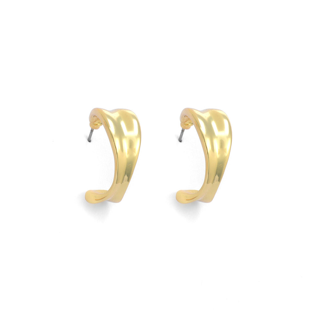 Aros argollas saira dorado claro