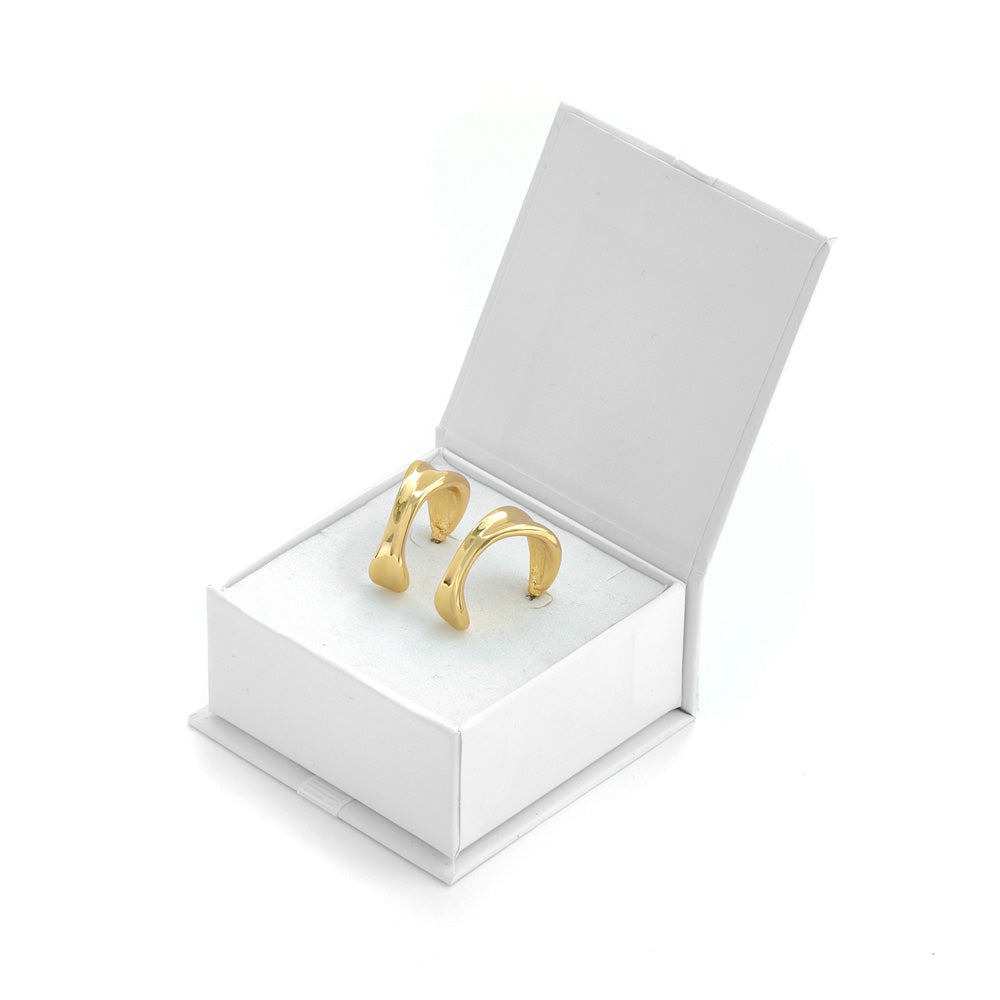 Aros argollas saira dorado claro