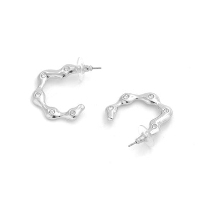 Aros argollas indira plateado