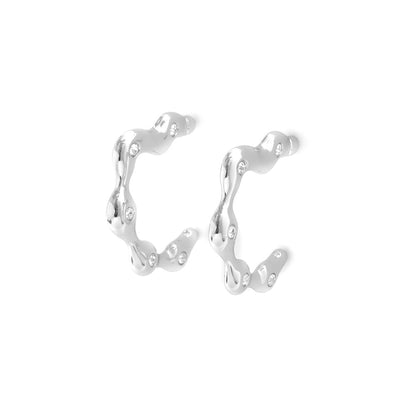 Aros argollas indira plateado