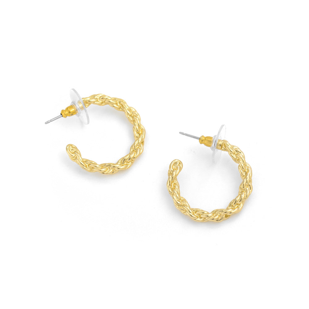 Aros argollas nayar dorado claro