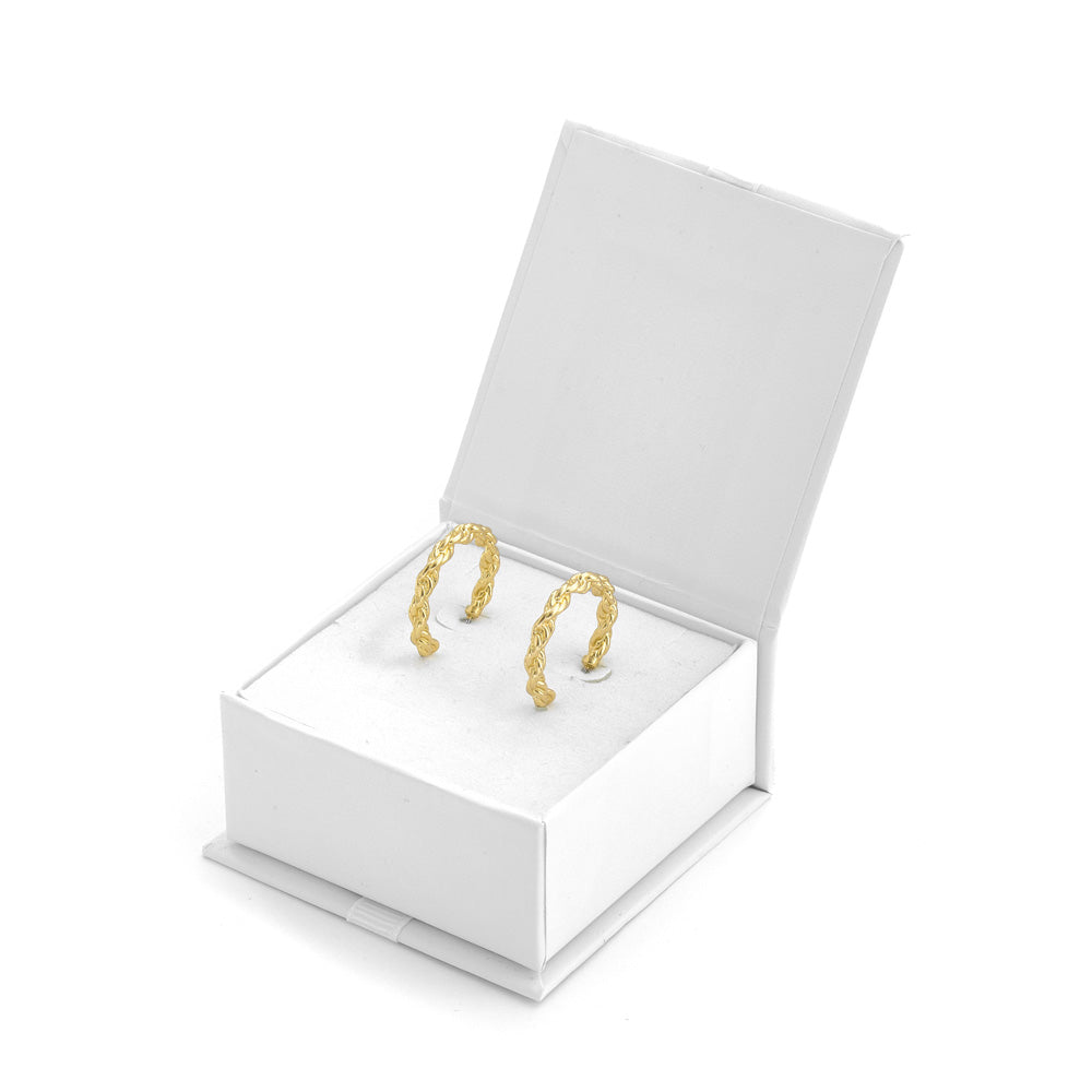 Aros argollas nayar dorado claro