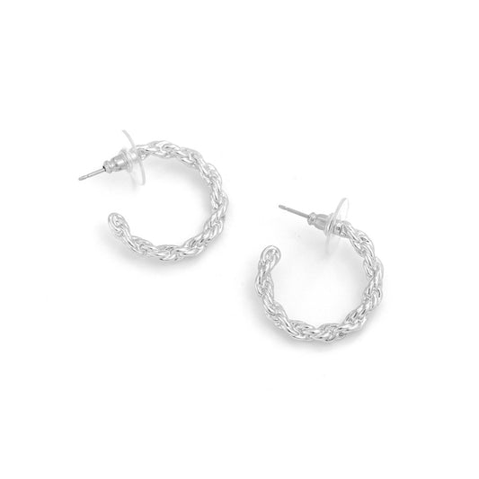 Aros argollas nayar plateado