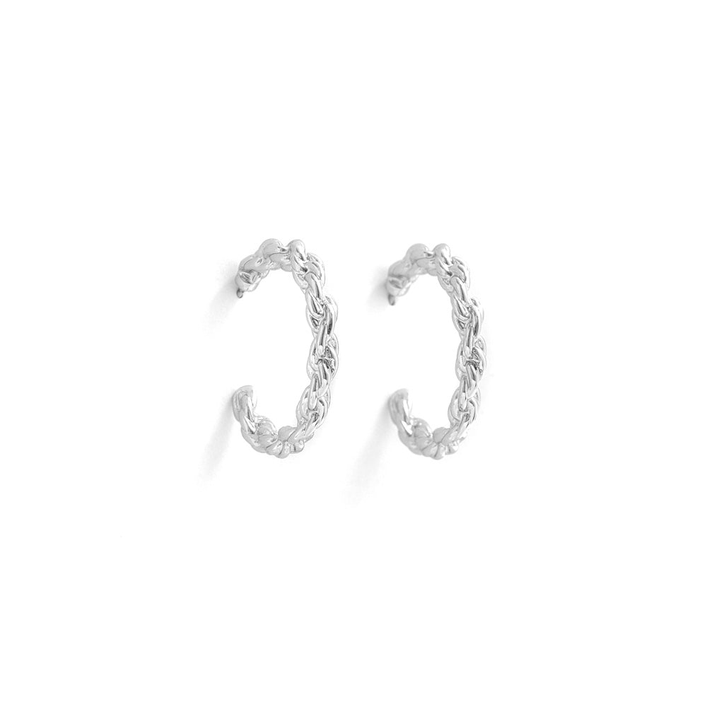 Aros argollas nayar plateado