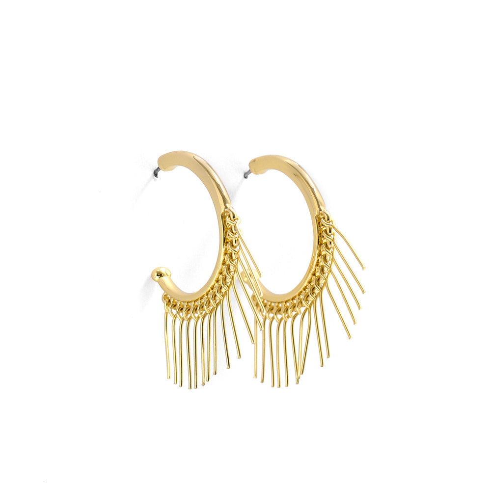 Aros argollas panchi dorado claro