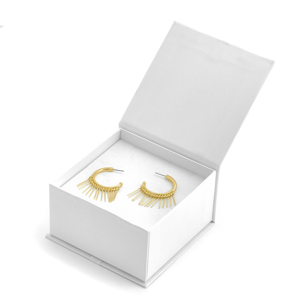 Aros argollas panchi dorado claro