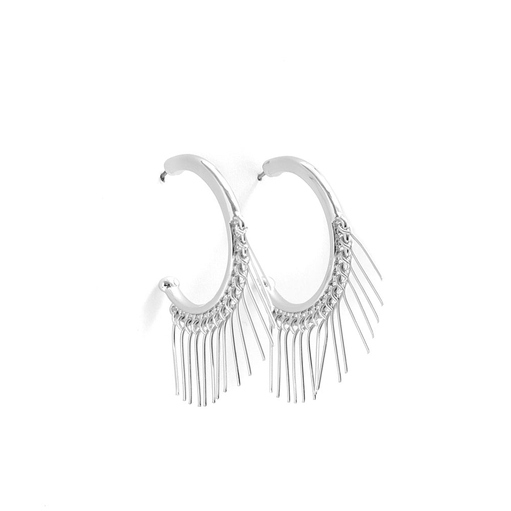 Aros argollas panchi plateado