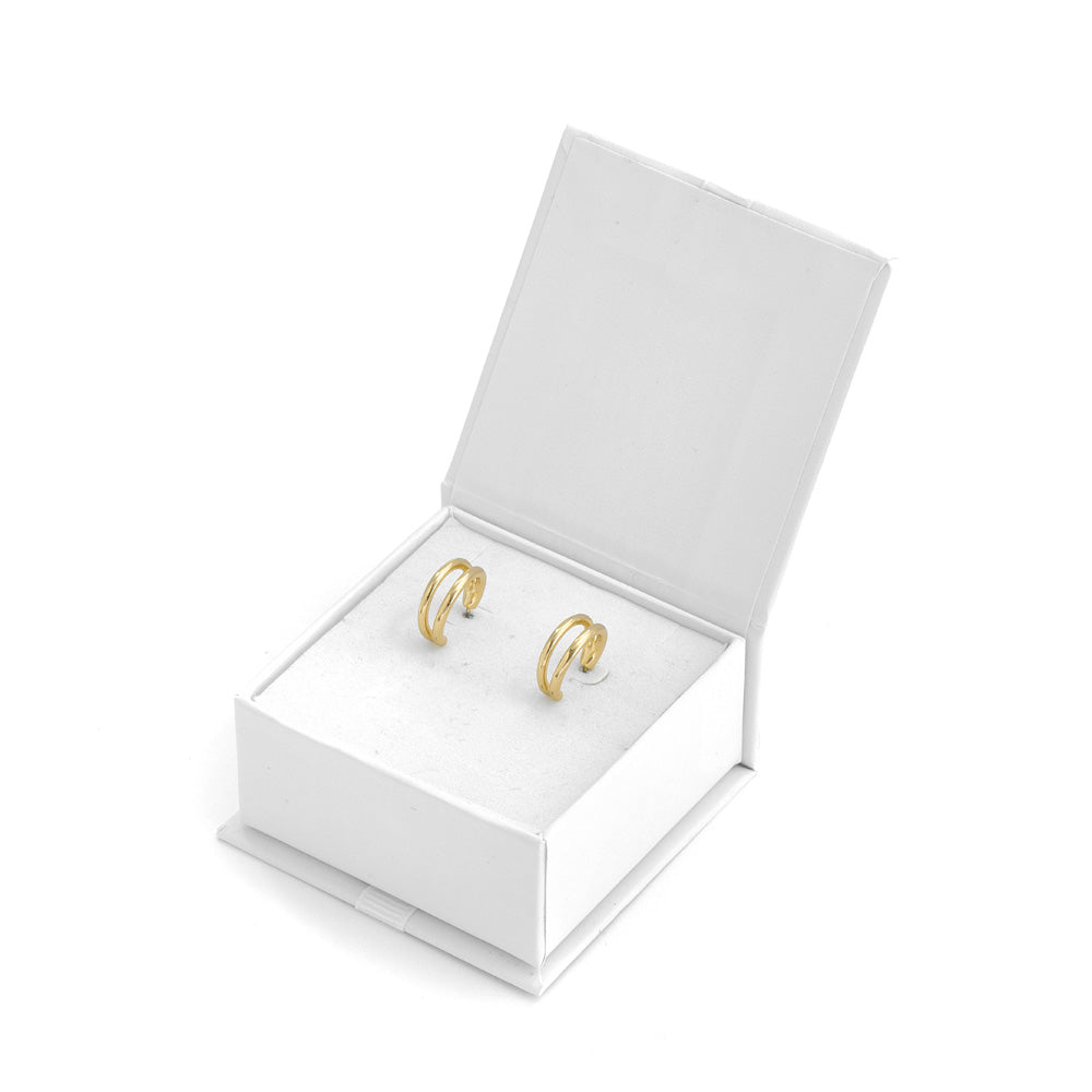 Aros argollas raima dorado claro