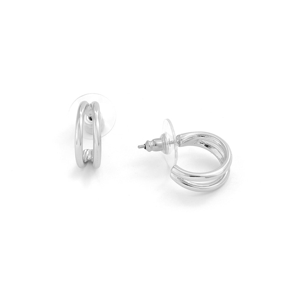 Aros argollas raima plateado