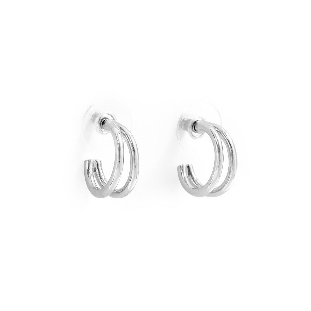 Aros argollas raima plateado