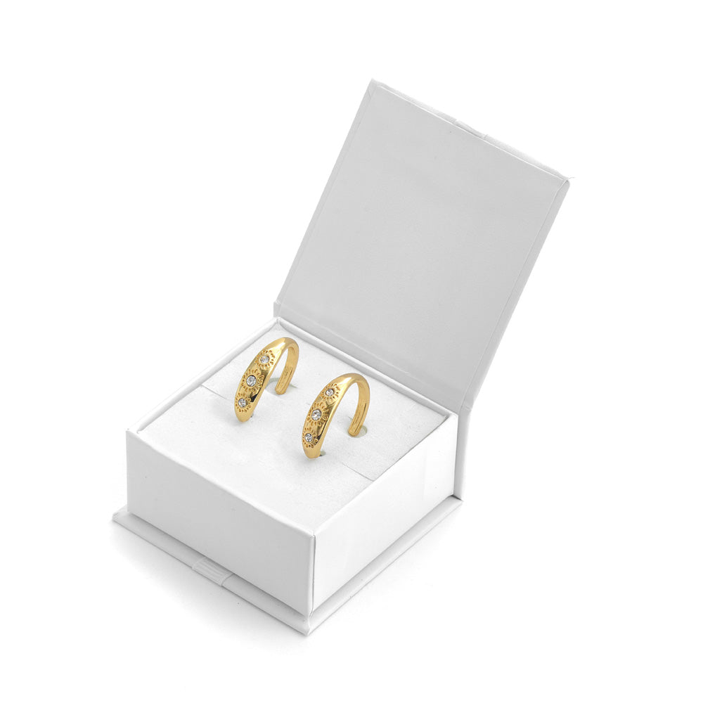 Aros argollas luciana dorado claro