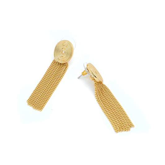 Aros con colgante elisa dorado claro