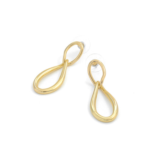 Aros con colgante ronda dorado claro