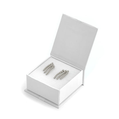 Aros con colgante esperanza plateado