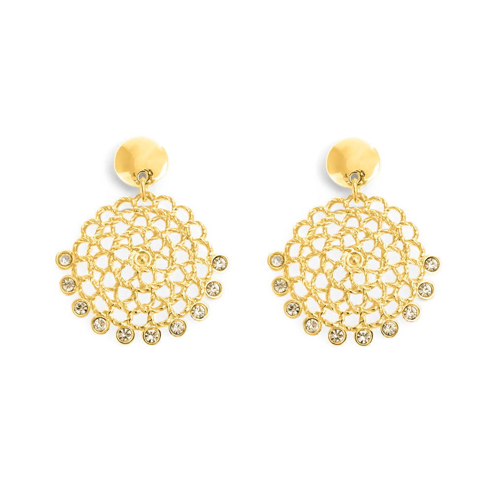 Aros con colgante agustina dorado claro