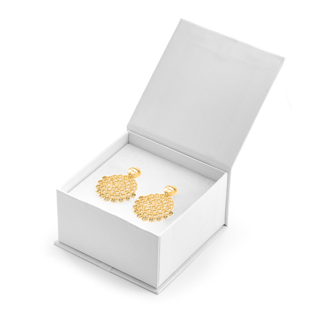 Aros con colgante agustina dorado claro
