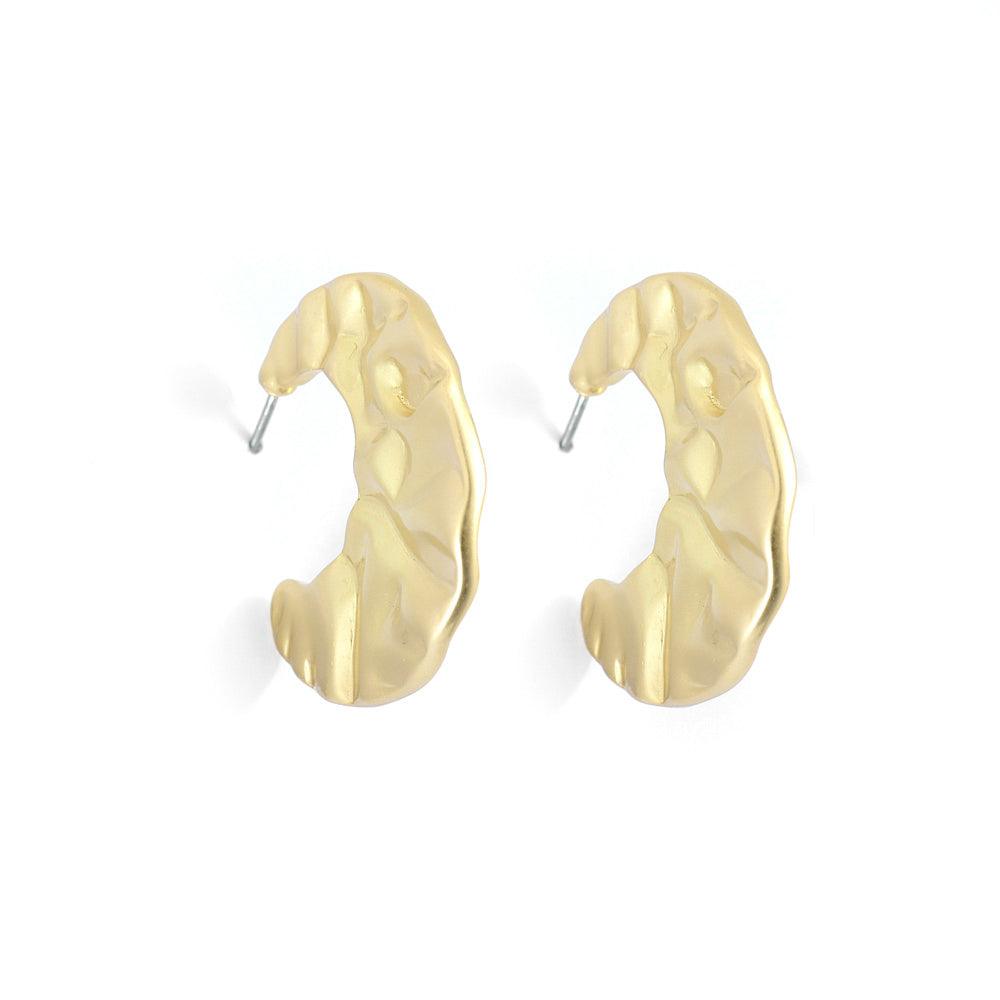 Aros argollas claudia dorado claro