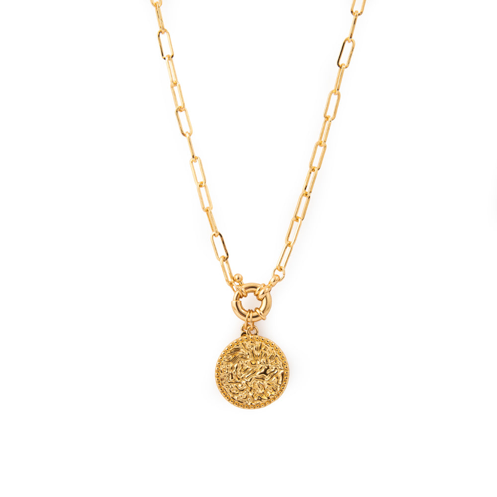 Collar con colgante yasmin dorado claro
