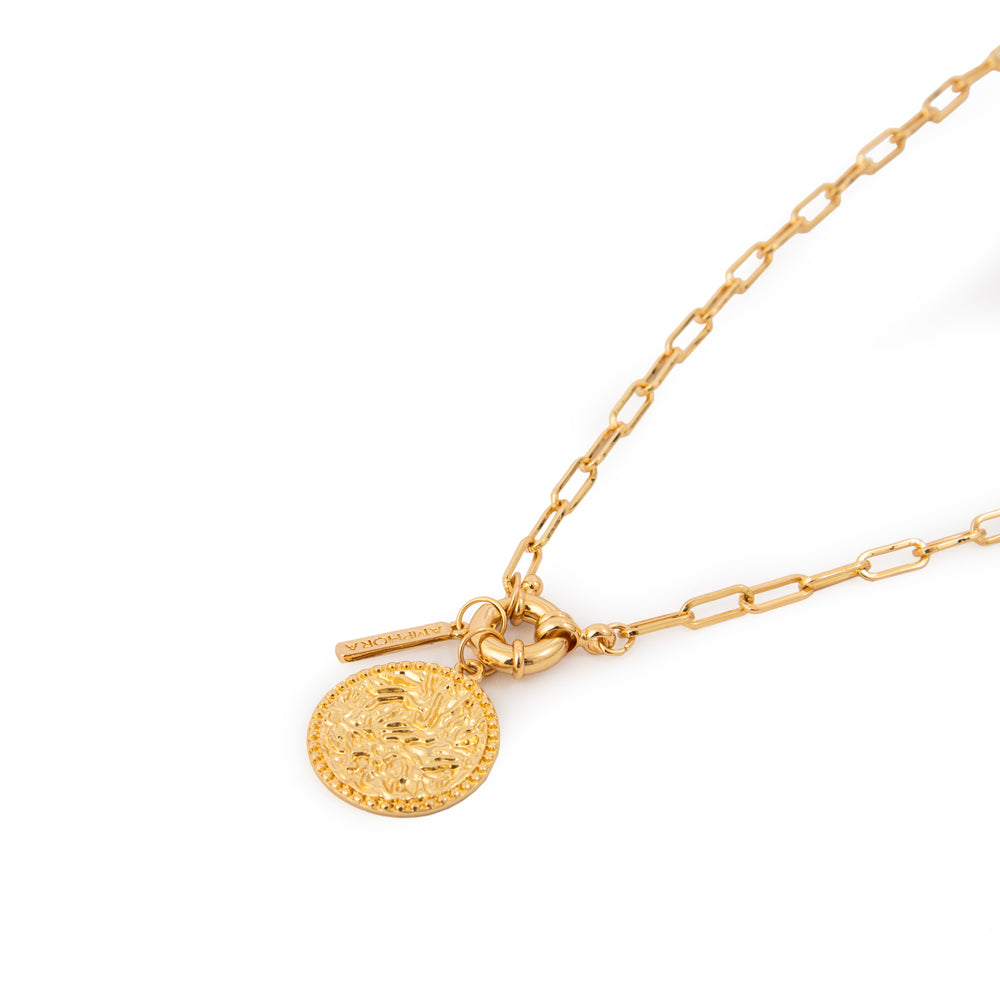 Collar con colgante yasmin dorado claro