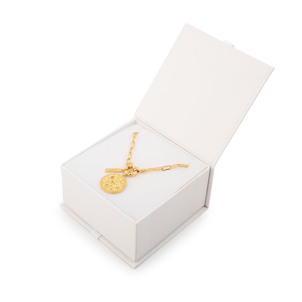 Collar con colgante yasmin dorado claro