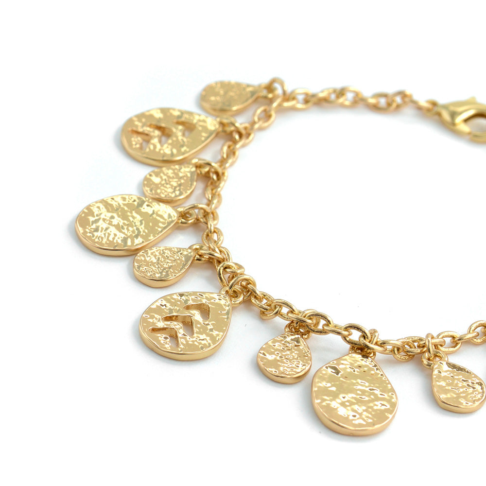 Pulsera con colgante nadia dorado claro