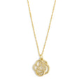 Collar con colgante rosa dorado claro