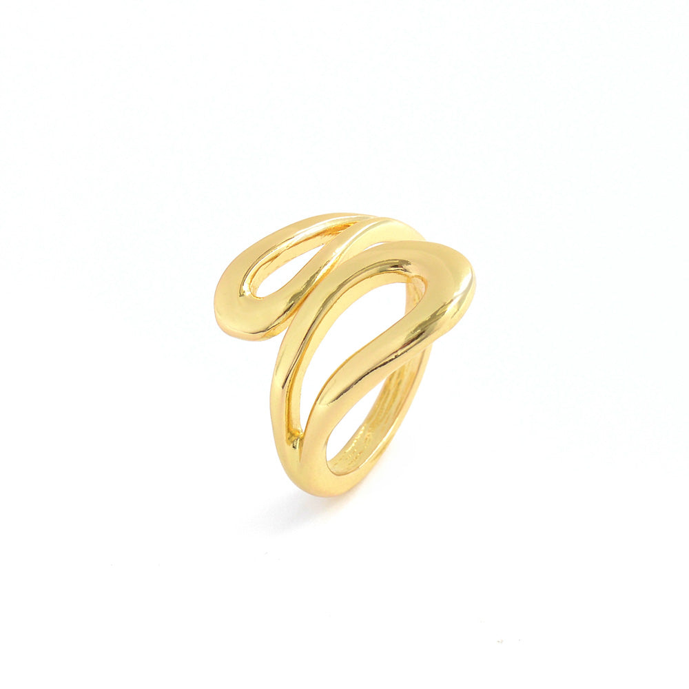 Anillo infinity dorado claro