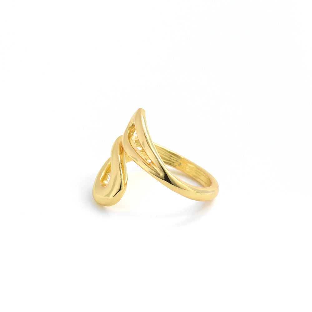 Anillo infinity dorado claro