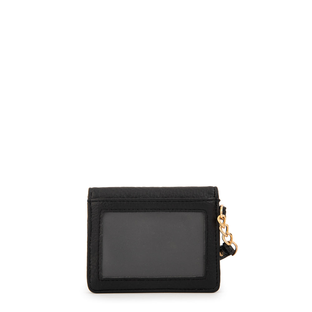Tarjetero con ventana exterior adeline negro