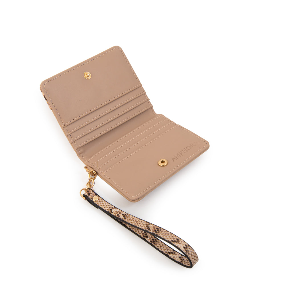 Tarjetero con ventana exterior adeline beige oscuro