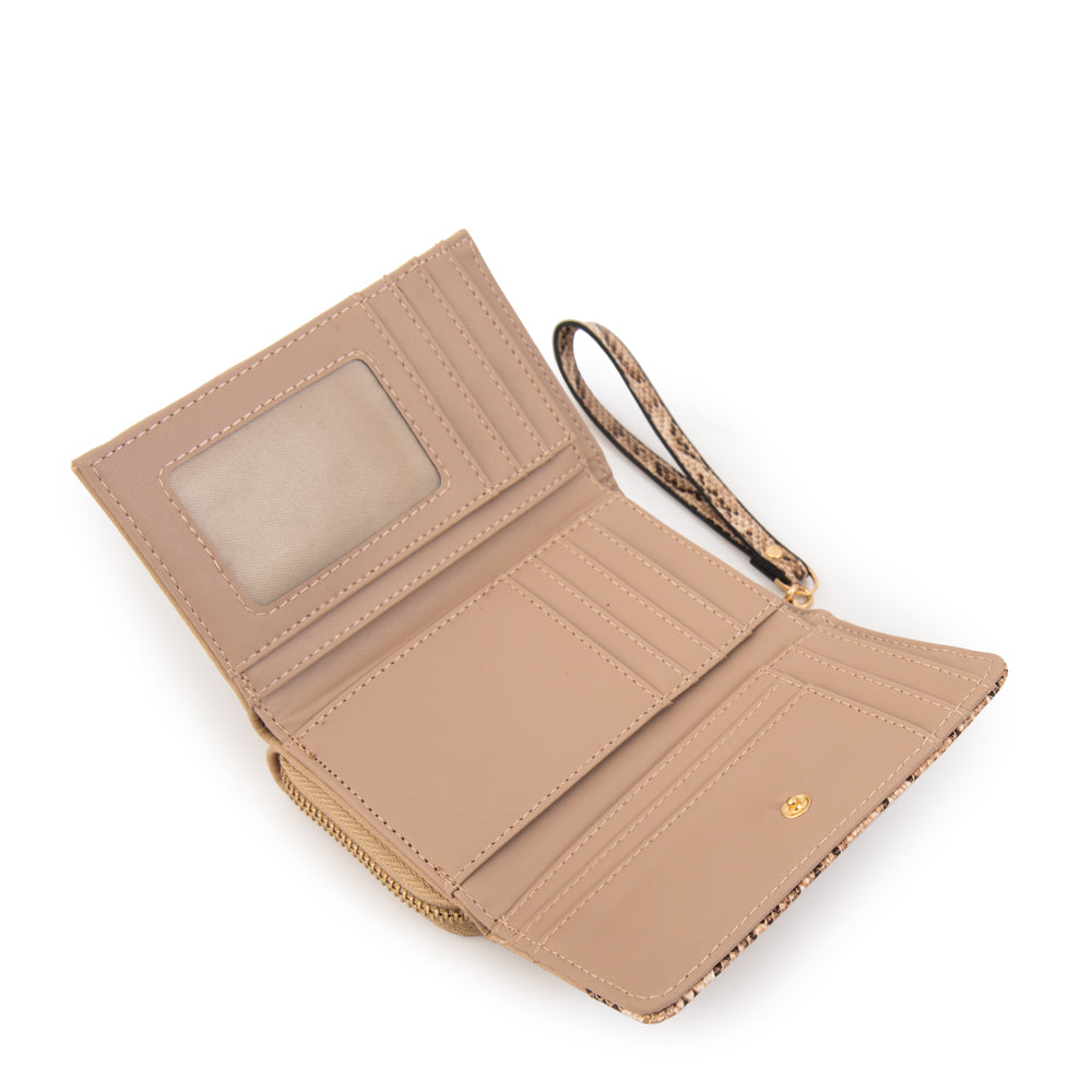 Billetera adeline mediana beige oscuro