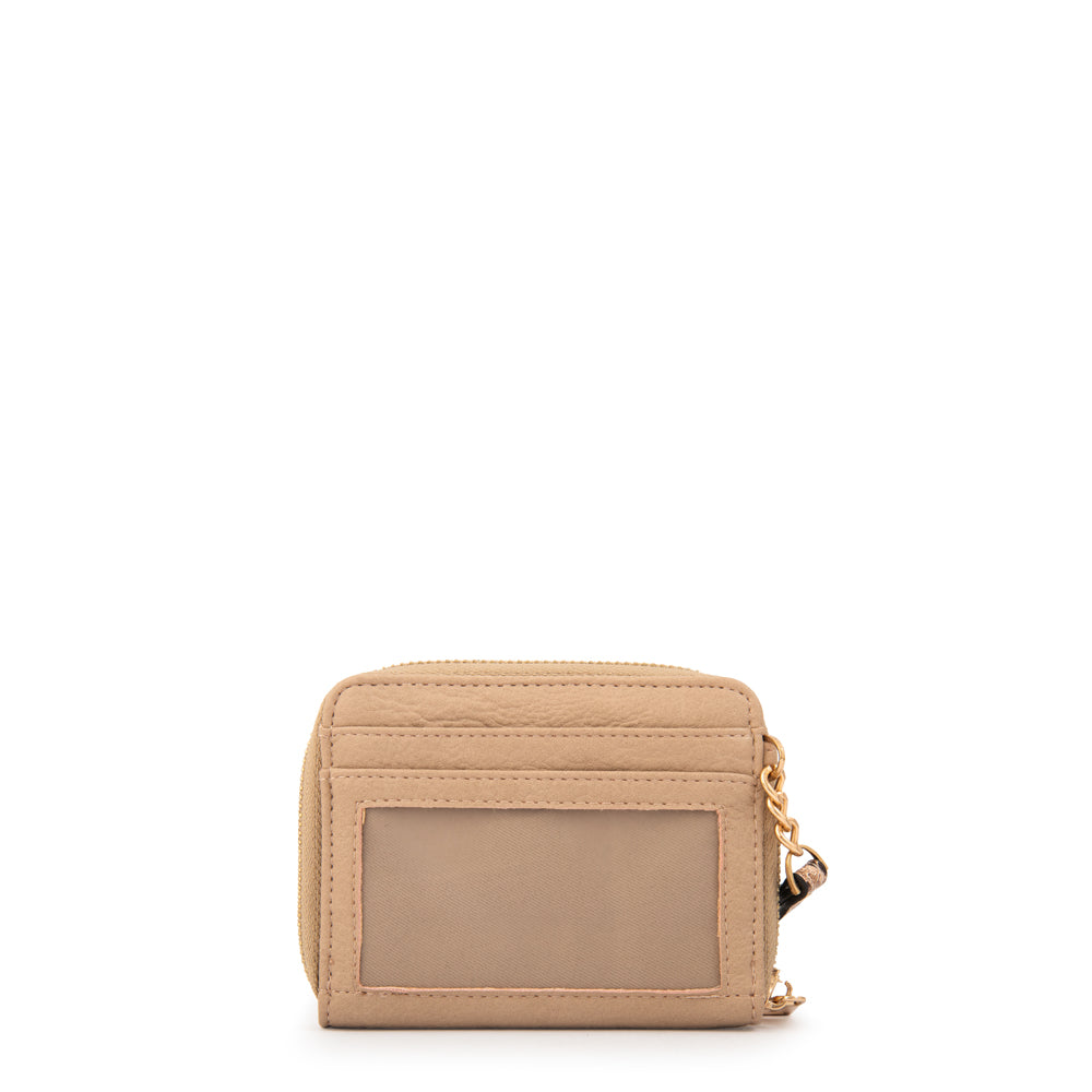 Billetera estuche adeline pequeña beige oscuro