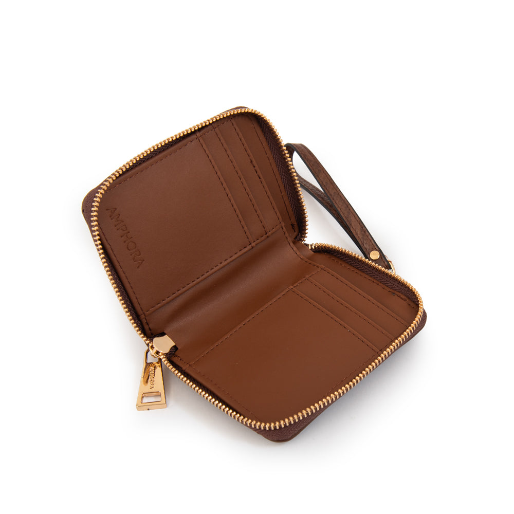 Billetera estuche adeline pequeña café