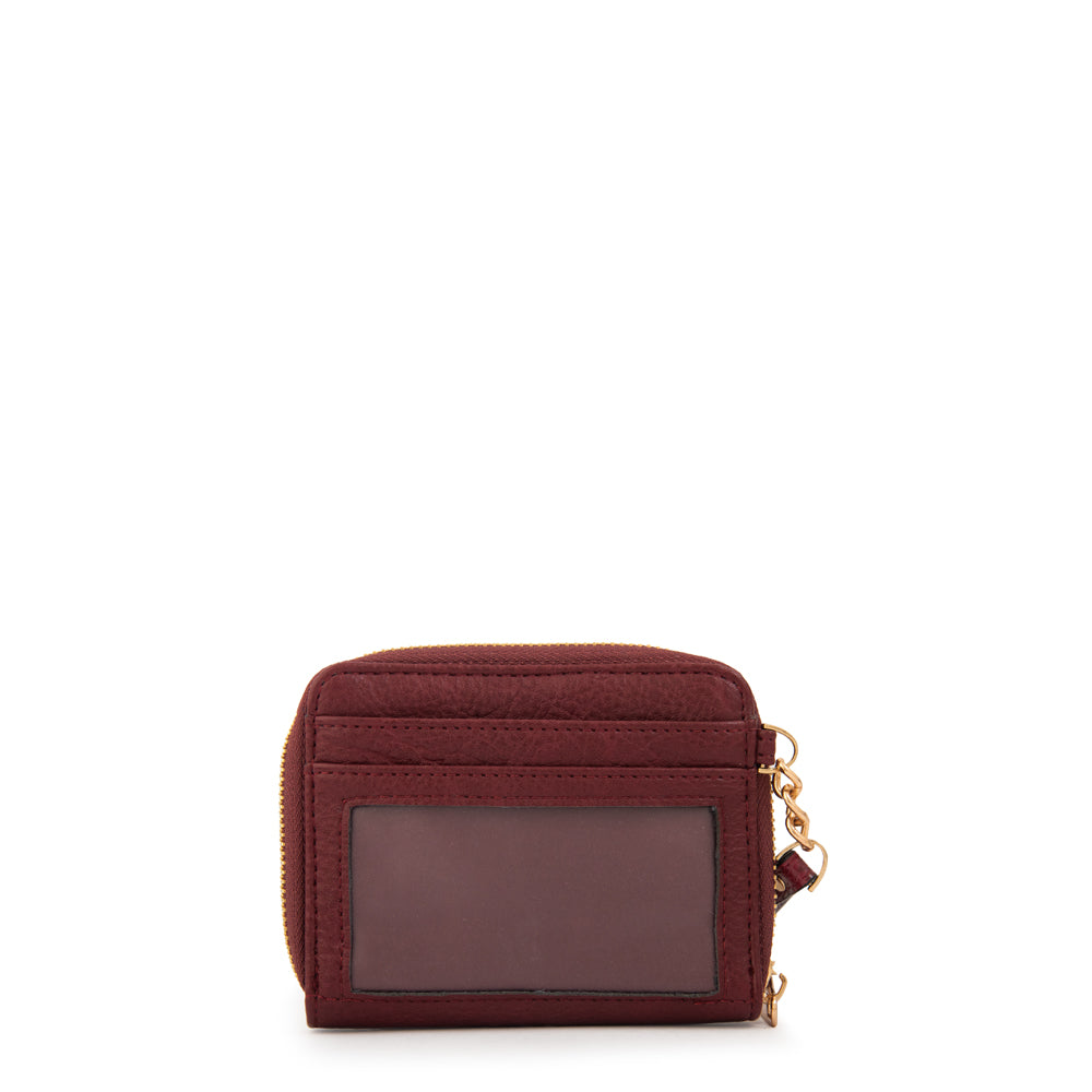 Billetera estuche adeline pequeña rojo oscuro